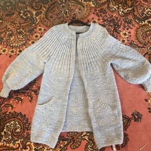 Hand Knit Thick Yarn Cardigan